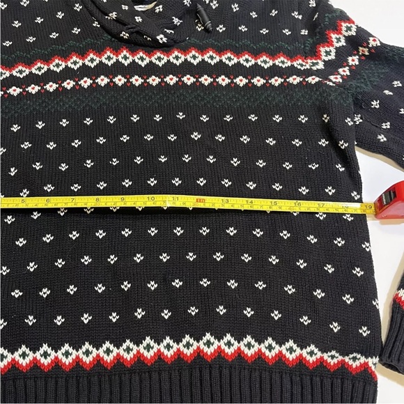 Chaps Blue Ski Shawl Collar Sweater with‎ Toggle Hook Women's Size Large - Picture 6 of 7